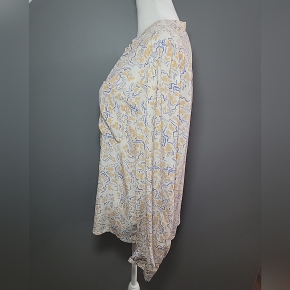 SUNCOO Paris $102 Button Up Blouse Top Size T2 US Medium Pockets Lightweight - Picture 2 of 5